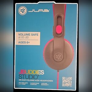 JBuddies Studio2 Kids Headphones - Gray and Pink